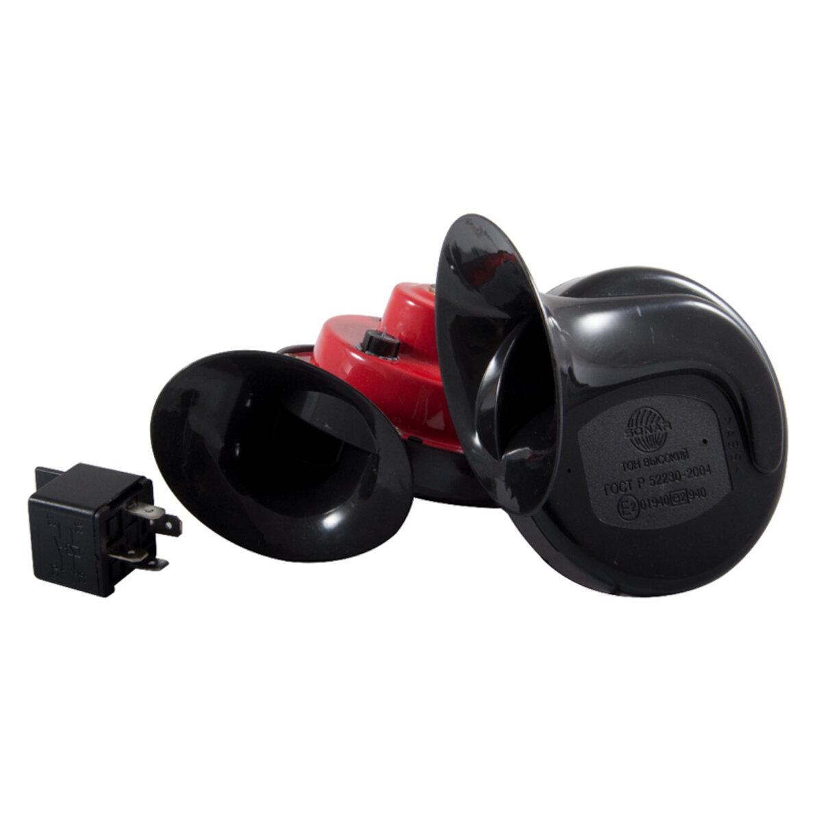 Сигнал автомобильный Сонар с реле двухтональный 12 В 410/510 Гц 105/115 дБ (SAZ-7) - фото 2