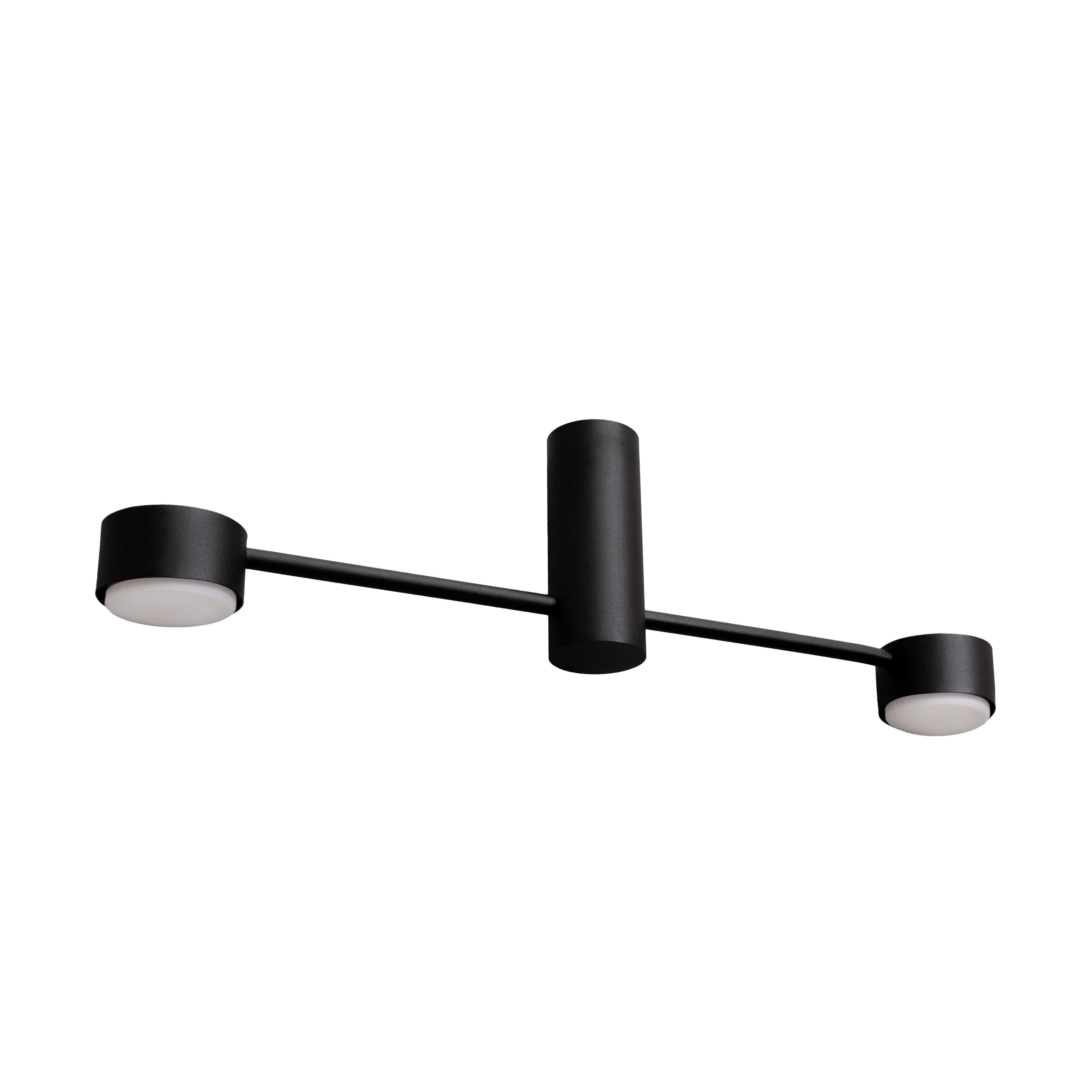 Люстра потолочная MSK Electric Copter NL 8041-2 BK на два круглых плафона под лампы GX53 Черный