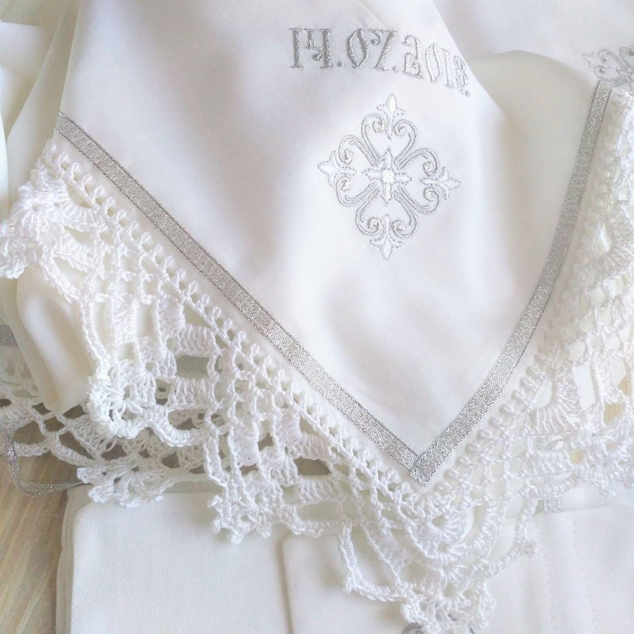 Крыжма крестильная Любовь Богородицы с кружевом (2181650498) - фото 5 Крыжма крестильная Любовь Богородицы с кружевом (2181650498) - фото 5