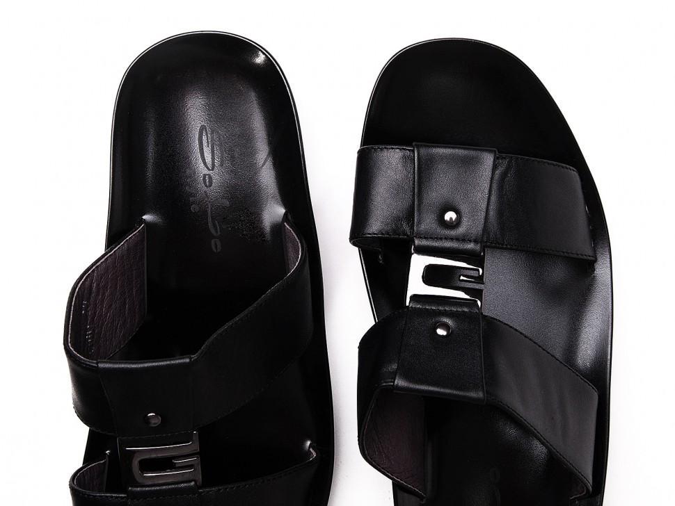 Шлепанцы мужские Solo 7142998 натуральная кожа р. 44 Черный (3949) - фото 4 Шлепанцы мужские Solo 7142998 натуральная кожа р. 44 Черный (3949) - фото 4