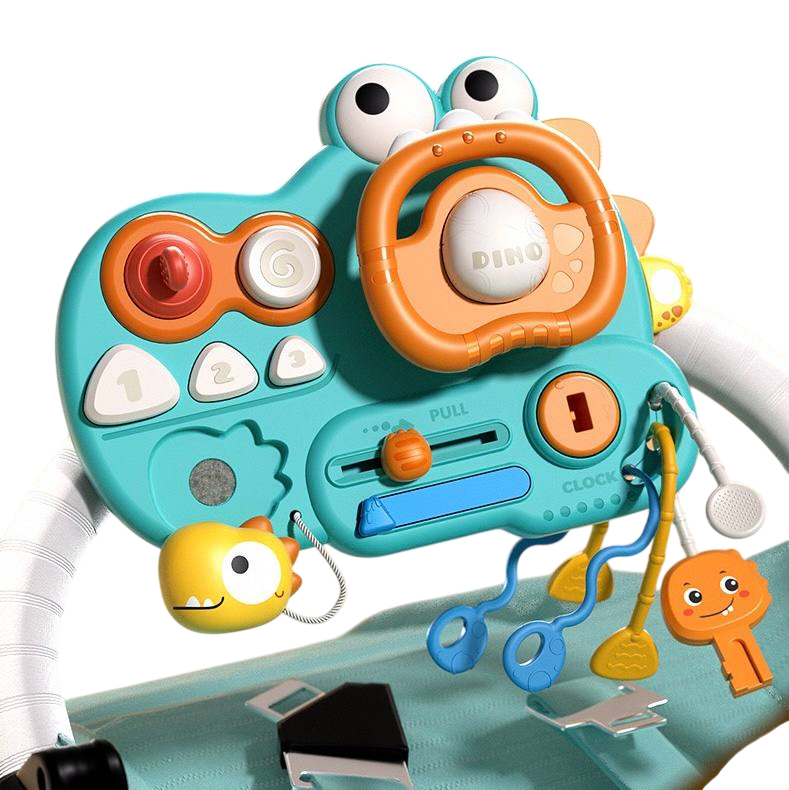 Бізіборд TK Group YD 750-30 іграшка на коляску/кроватку/автокрісло Розумний Динозаврик Зелений (2711390588)