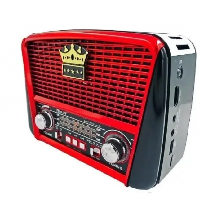 Радиоприемник Golon RX-455S USB TF Power Bank LED Bluetooth с солнечной панелью Красный (2349065211)