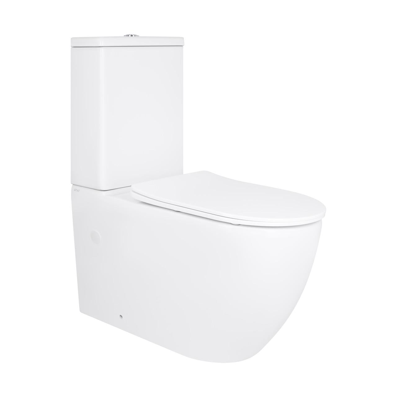 Унитаз напольный Qtap Grand Ultra Quiet безобедочный с сиденьем Soft-close White (QT26228301W)