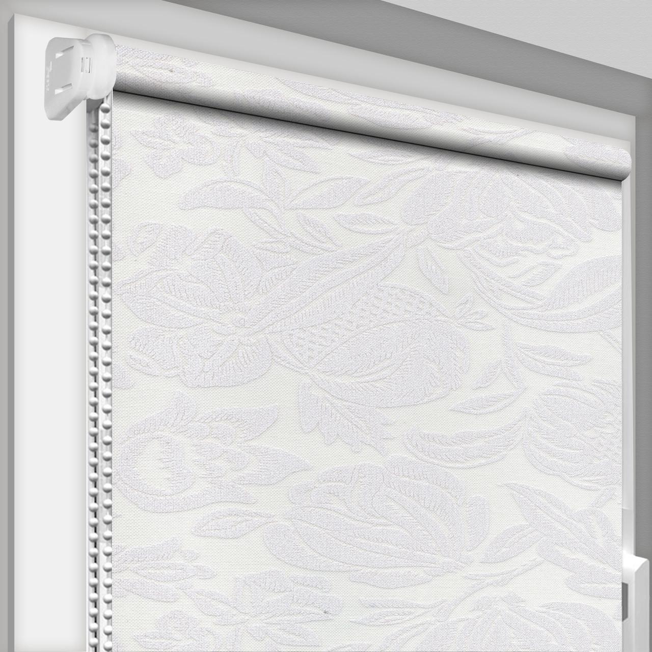 Рулонная штора DECO SHARM Цветы 5276-3 открытого типа 1700х200 мм Белый