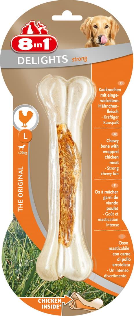Жевательное лакомство для собак Strong Кость 
прочная с куриным мясом 8в1 L 1 шт. (26078)