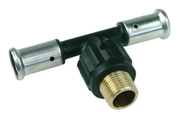 Пресс-тройник с наружной резьбой HENCO пластмасса 20х1/2"х20 (14PK-200420)