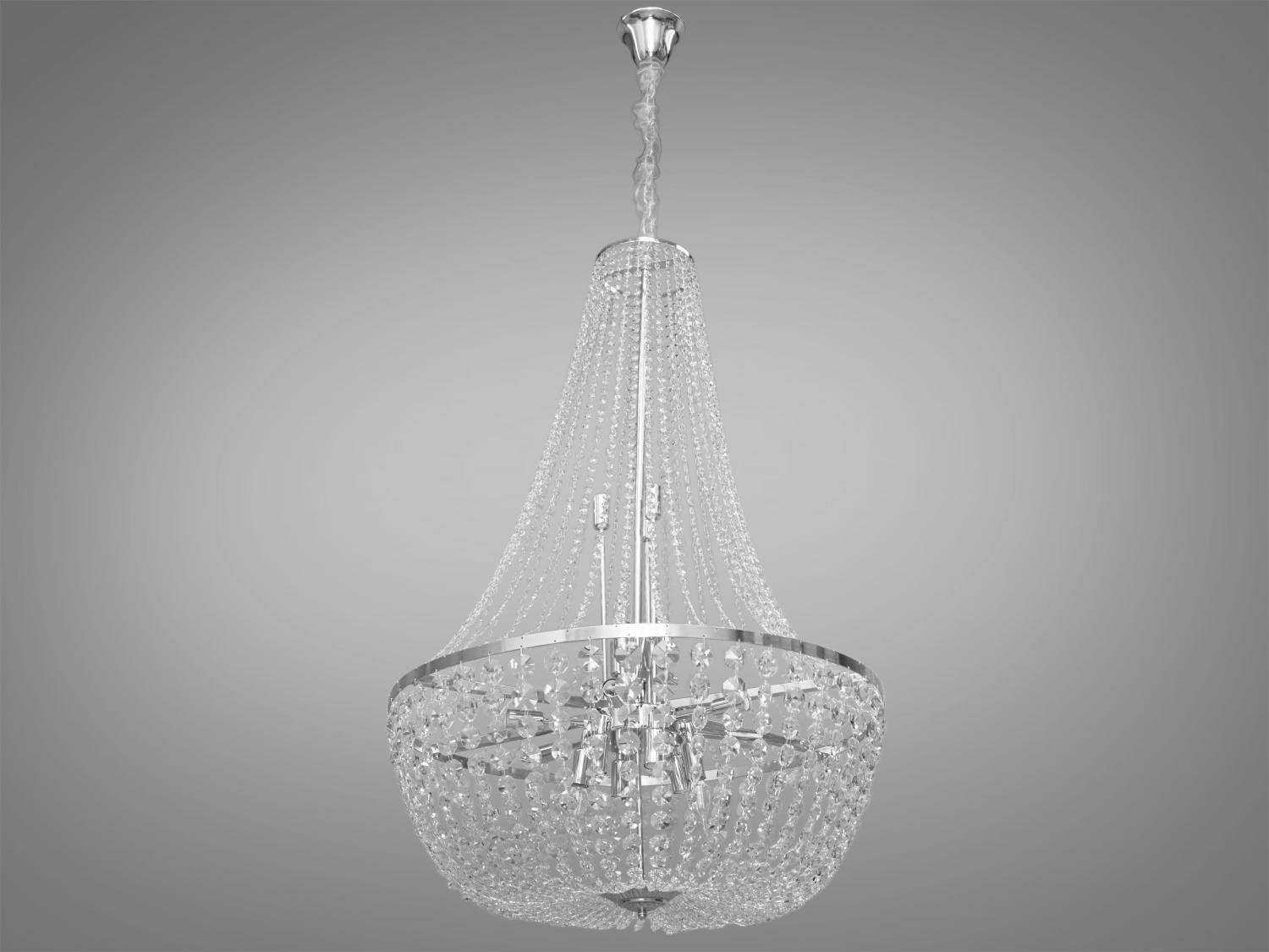 Люстра хрустальная 16 ламп Серебряный (FH013/800HR)