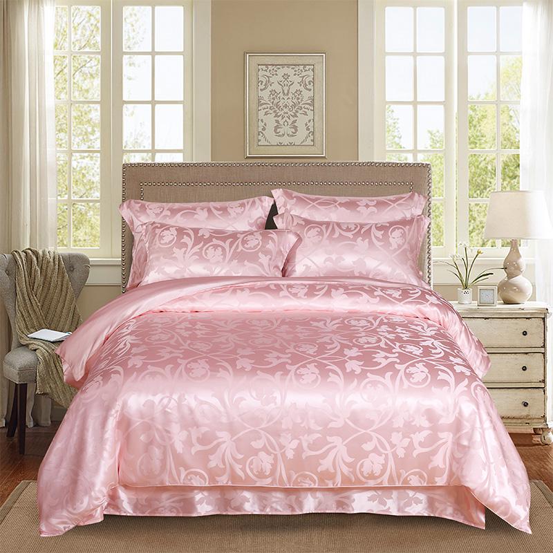 Комплект постельного белья Silk Kiss King Size 200x230 см Розовый перламутр (12765344)