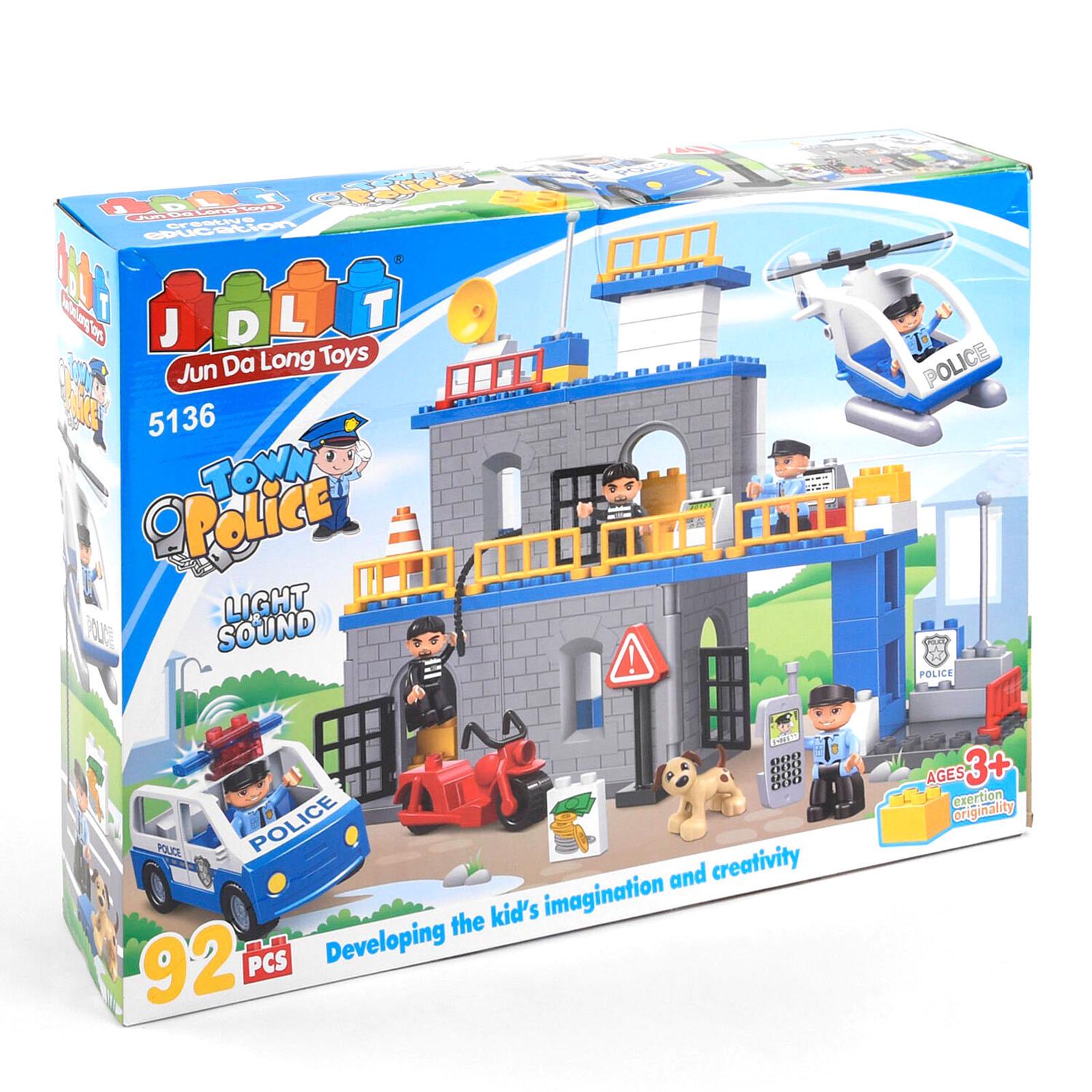 Конструктор полицейский участок JDLT 92 деталей Разноцветный (6968703262191)