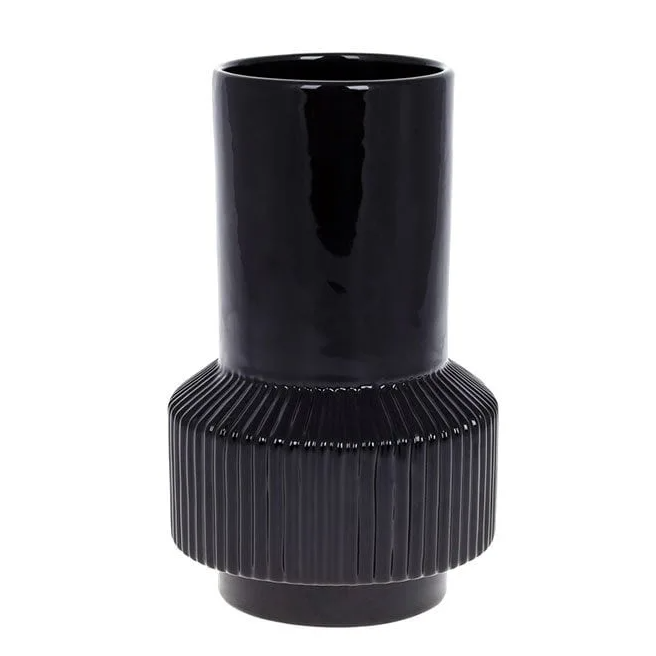 Ваза керамическая Flora 22 см Черный (32353)