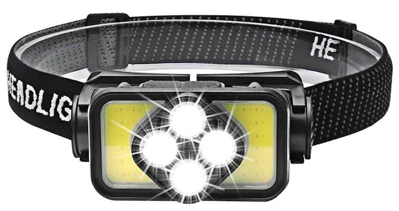 LED-ліхтар налобний акумуляторний 6 режимів Білий/Червоний (31079068)