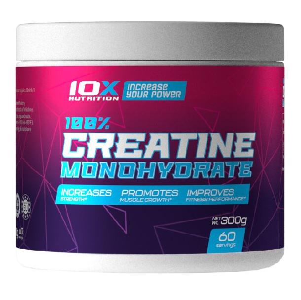 Креатин моногидрат 10XNutrition 100% Creatine Monohydrate 300 г 60 порций Unflavored