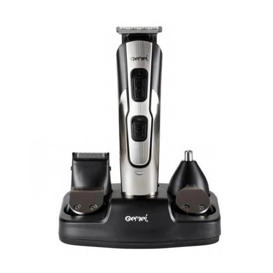 Машинка для стрижки аккумуляторная Geemy GM-592 10в1 с бритвой и триммером Silver/Black (3_04077)