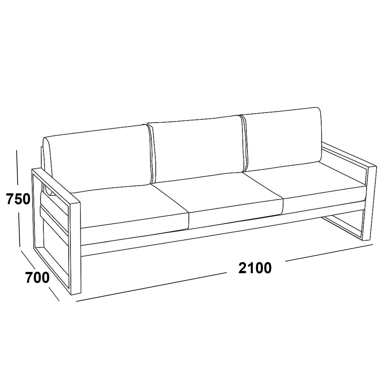 Диван металевий AVVS tech Бостон вуличний лофт з підлокітниками рогожка 210 см Чорний/Білий (30067139) - фото 6 Диван металевий AVVS tech Бостон вуличний лофт з підлокітниками рогожка 210 см Чорний/Білий (30067139) - фото 6