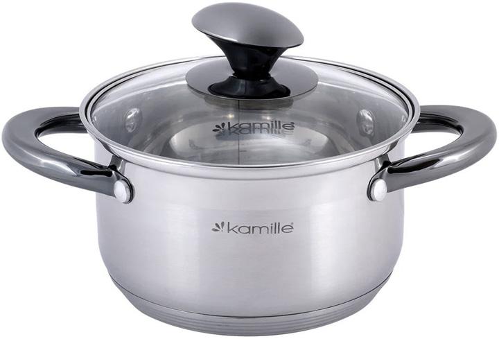 Каструля Kamille Groningen 5 л з нержавіючої сталі з 5-шаровим індукційним дном (KM-4924)