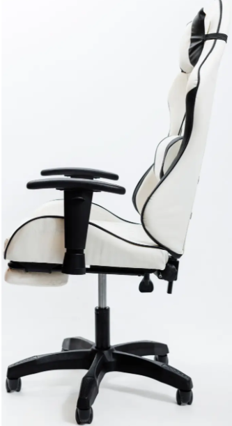 Крісло геймерське Raptor white з підставкою для ніг/ергономічною спинкою - фото 3 Крісло геймерське Raptor white з підставкою для ніг/ергономічною спинкою - фото 3