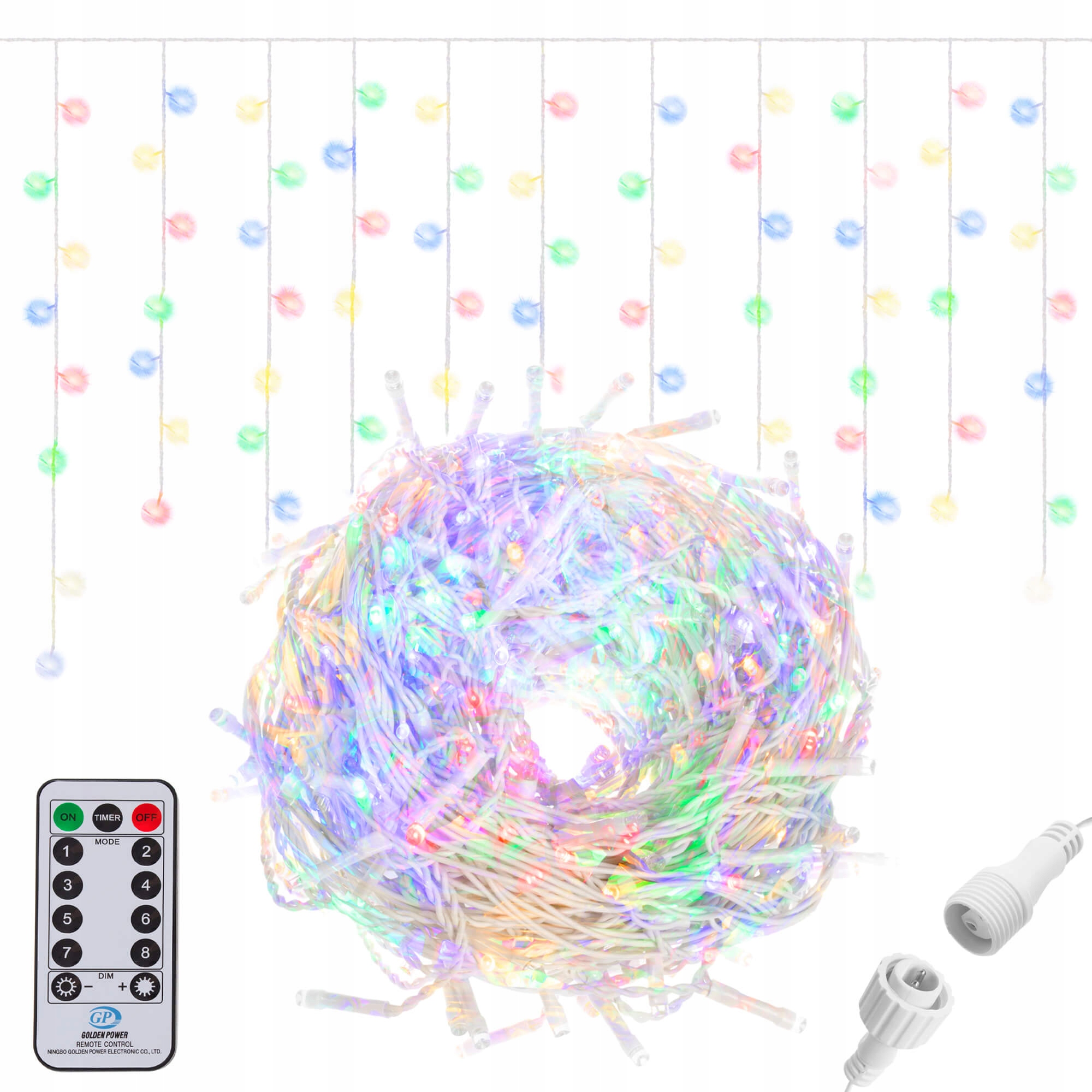 Гірлянда-бахрома Springos Pilot вулична 12 м 500 LED Mix (CL507) - фото 2 Гірлянда-бахрома Springos Pilot вулична 12 м 500 LED Mix (CL507) - фото 2