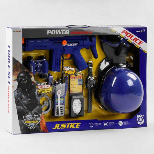 Полицейский набор Bambi автомат/каска/бинокль (34330)