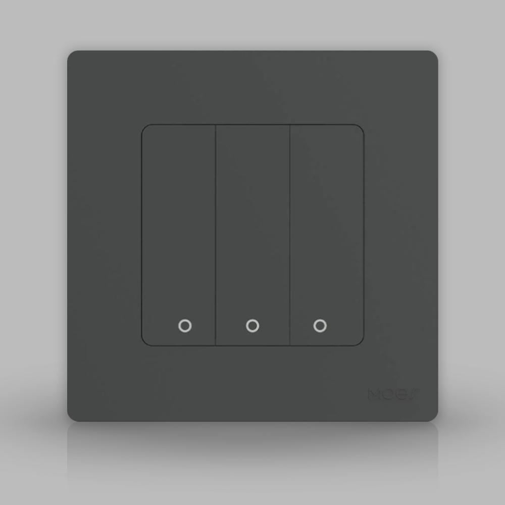 Вимикач Tuya smart Zigbee MOES Star Ring 3 клавіші Сірий Вимикач Tuya smart Zigbee MOES Star Ring 3 клавіші Сірий