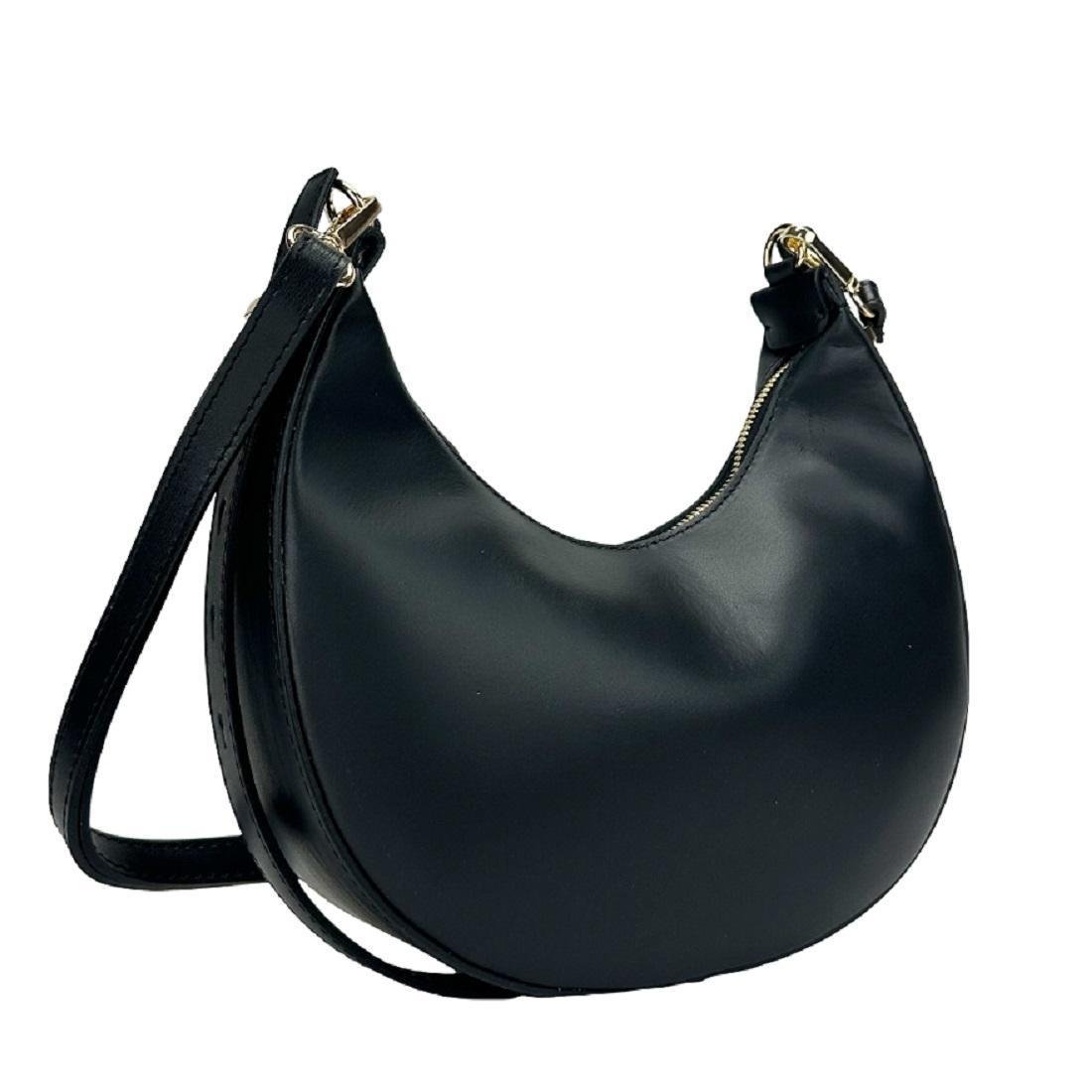 Женская сумка кожаная Firenze Italy F-IT-5843A полумесяц Черный (2711213245)