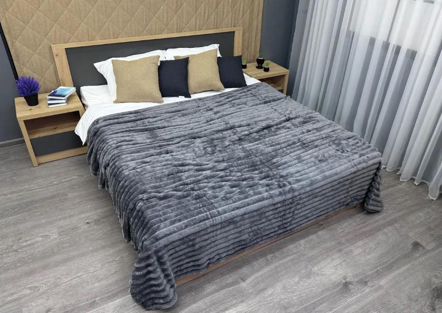 Покрывало плюш VIP Шарпей 200х230 см Серый (87-147) - фото 1 Покрывало плюш VIP Шарпей 200х230 см Серый (87-147) - фото 1