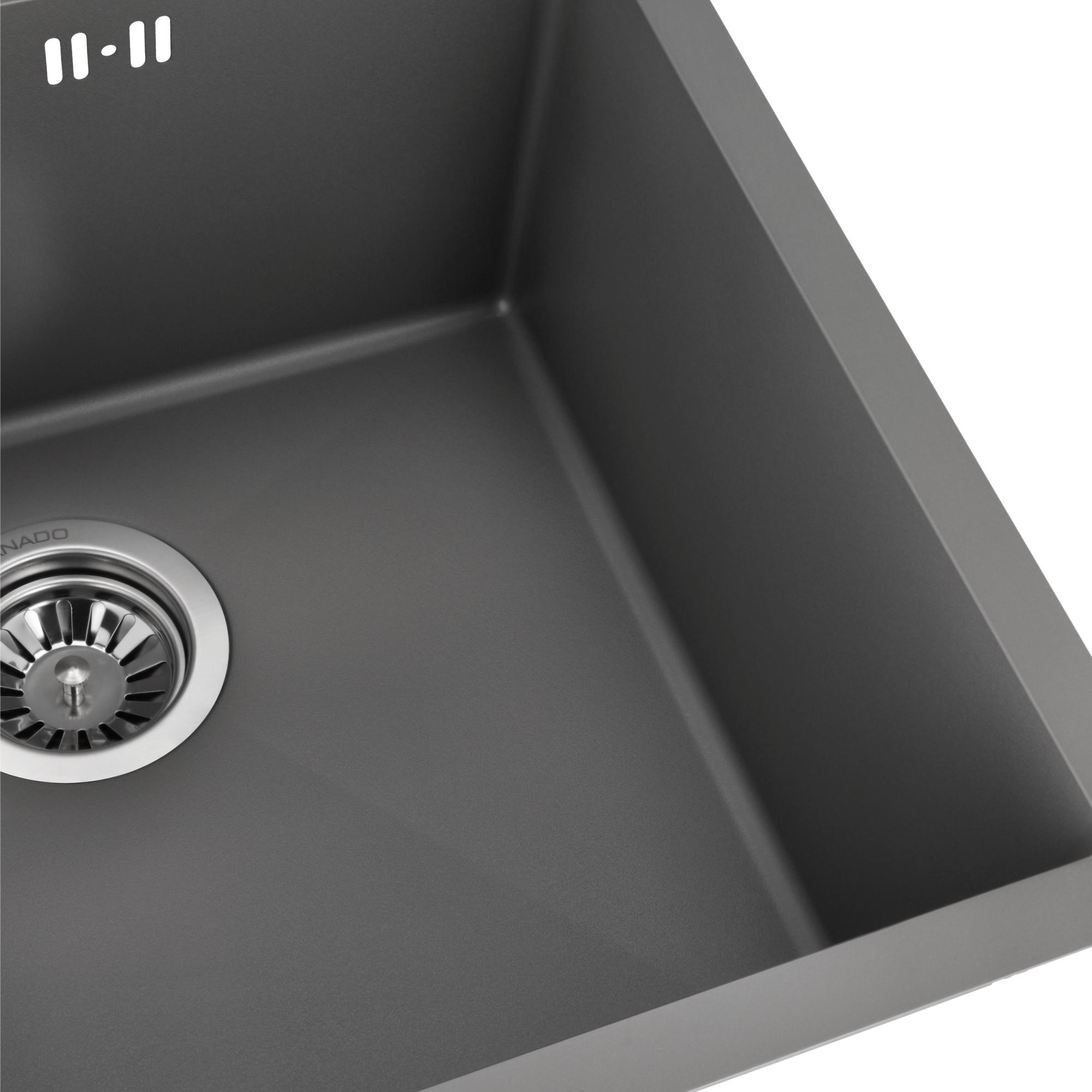 Мийка сталева Granado Galera S201 Textures 500х500х220 мм Grey - фото 6 Мийка сталева Granado Galera S201 Textures 500х500х220 мм Grey - фото 6