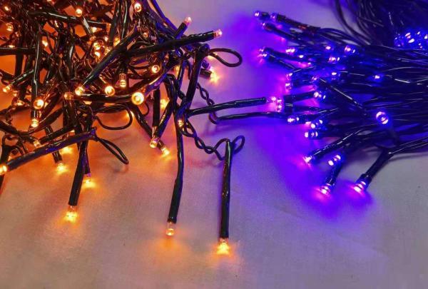 Електрогірлянда Novogod'ko 100 ламп 5 м 8 режимів Помаранчевий/Фіолетовий (801178)