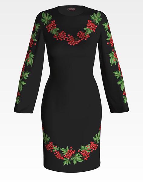 Заготовка женского платья ПЛ057 Нежная калина для вышивки бисером и нитками из домотканого полотна Черный (ПЛ057дЧ) Заготовка женского платья ПЛ057 Нежная калина для вышивки бисером и нитками из домотканого полотна Черный (ПЛ057дЧ)