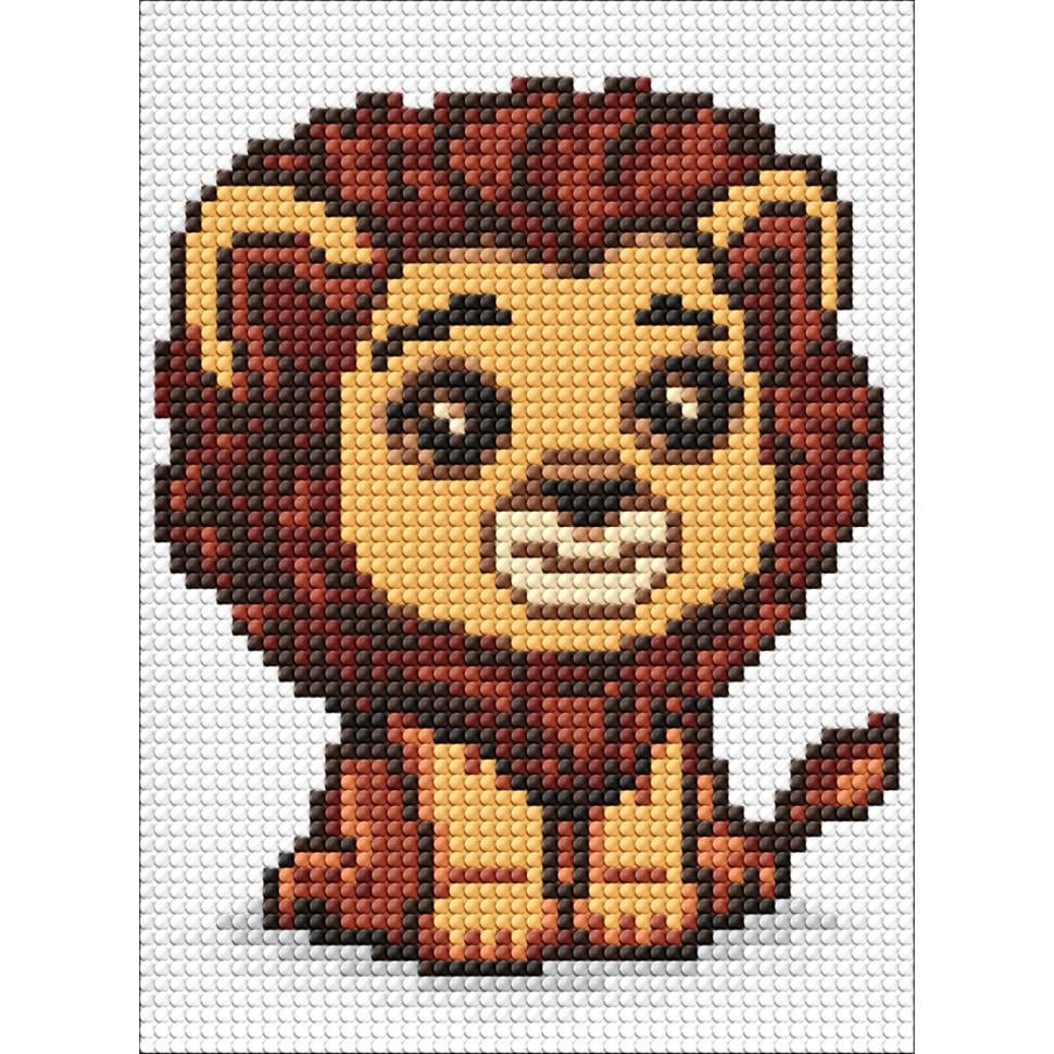 Алмазна мозаїка для дітей Ideyka Цар тварин AMM1024 без підрамника 15х20 см (RLT47988)