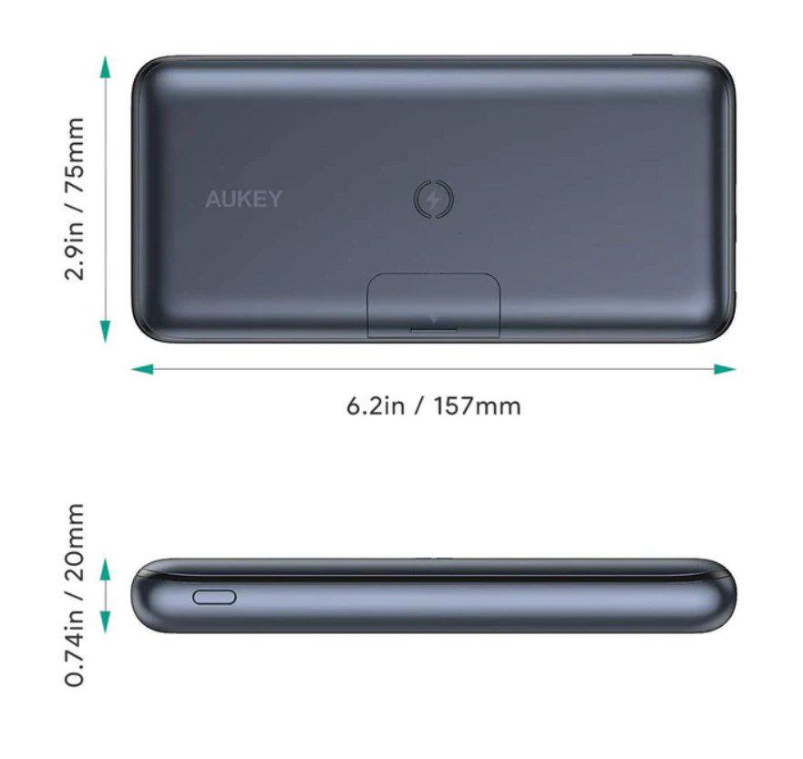 Повербанк AUKEY PBWL03 20000mAh Wireless Qi PD/QC 3.0 (52820) - фото 5