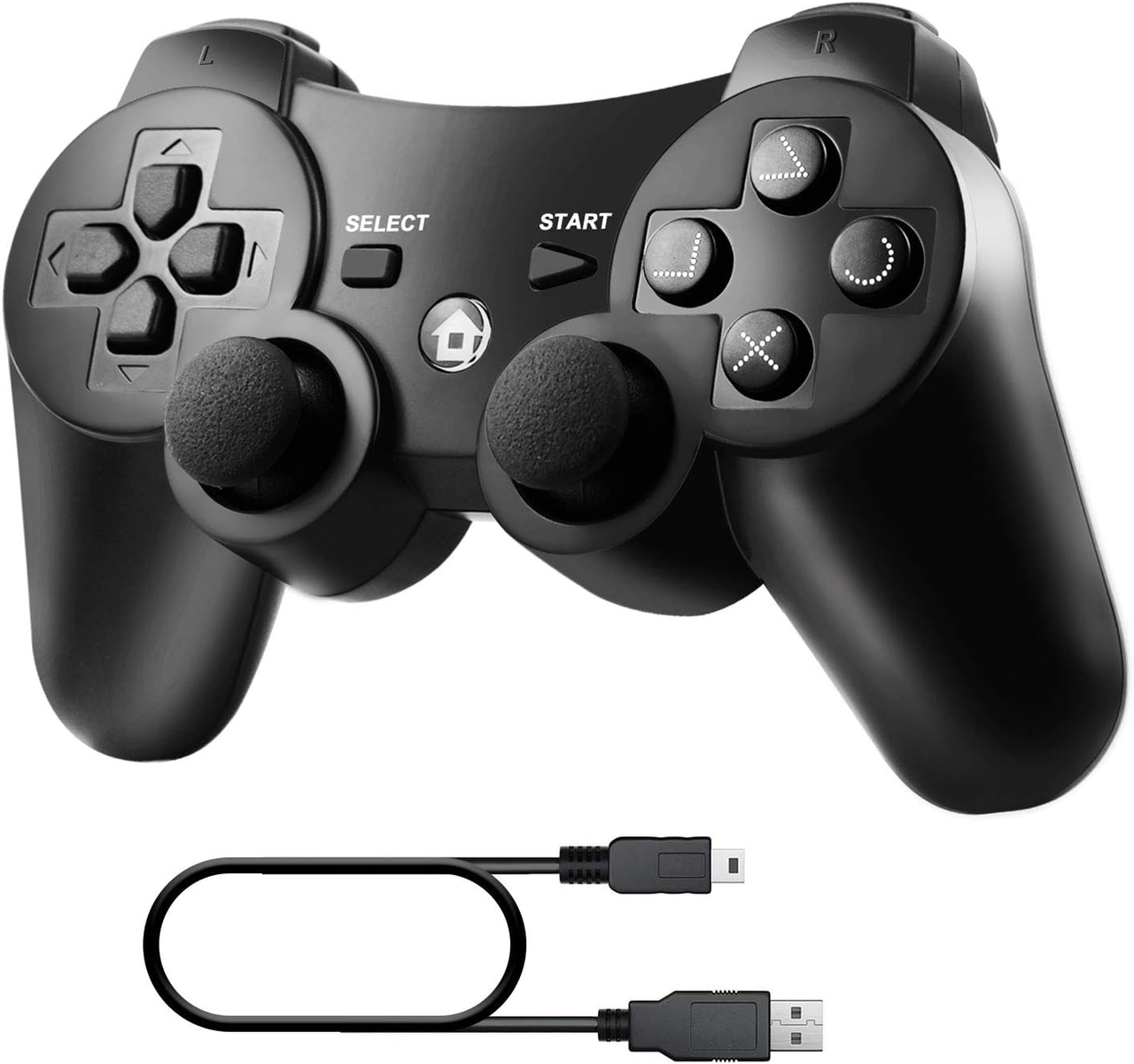 Джойстик Diswoe для PlayStation 3/ПК Double Shock 6-осьовий гіроскоп Чорний (3059439416)