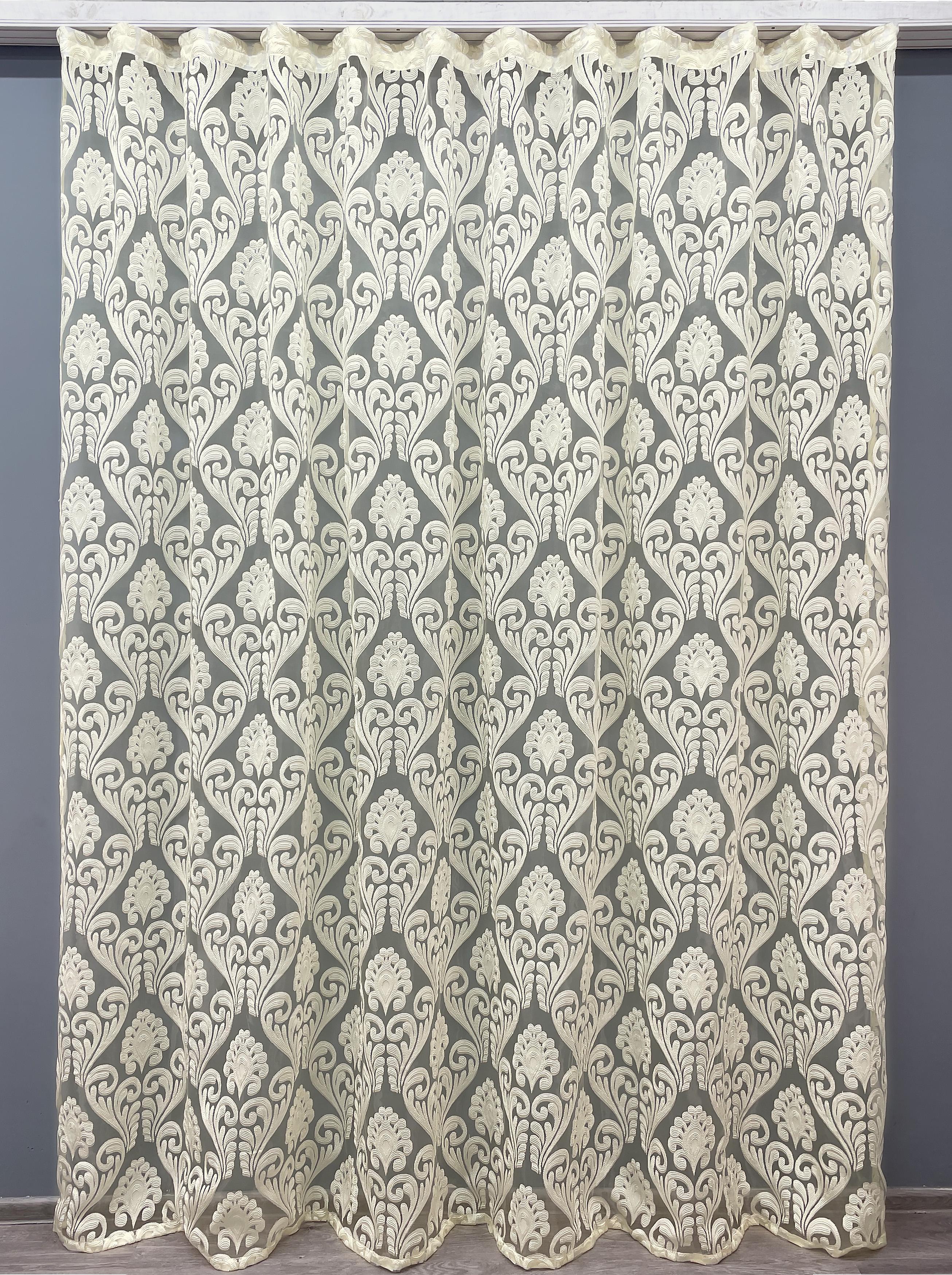 Тюль VR-Textil 1438т Жатка на основе органзы 300х270 см Бежевый (42-0259)