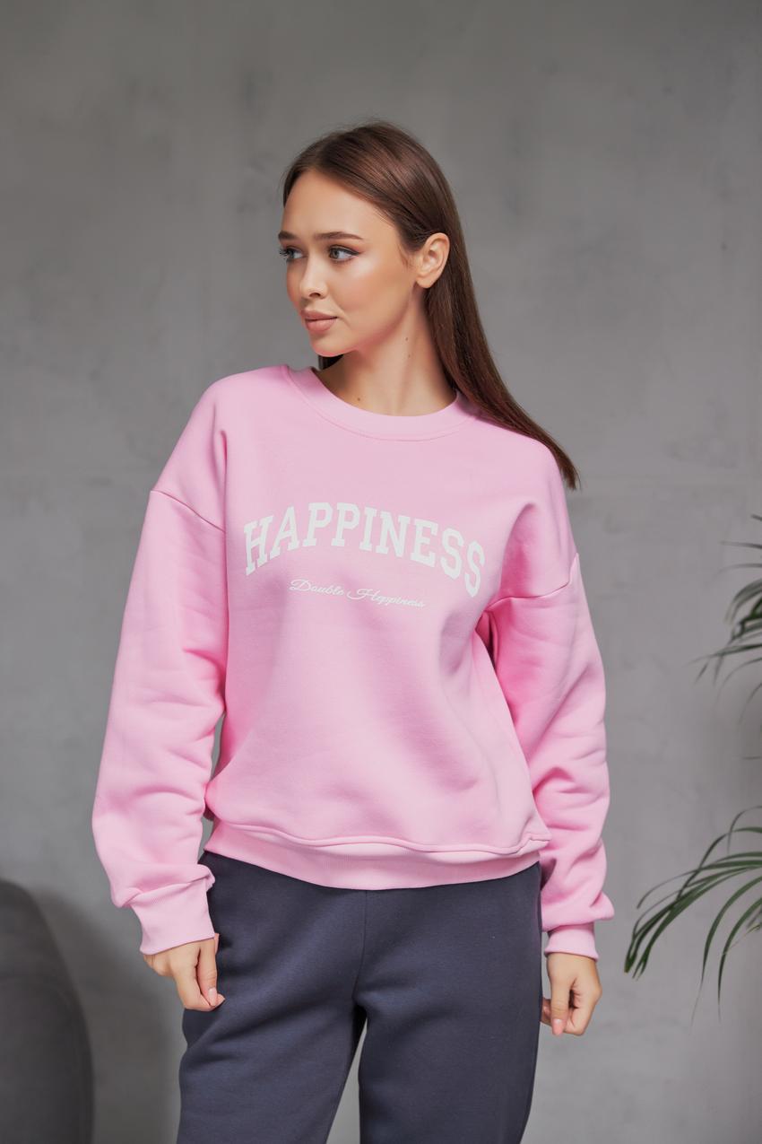 Свитшот женский Happiness М132.4/1 начос XL Розовый (594-1-63) Свитшот женский Happiness М132.4/1 начос XL Розовый (594-1-63)