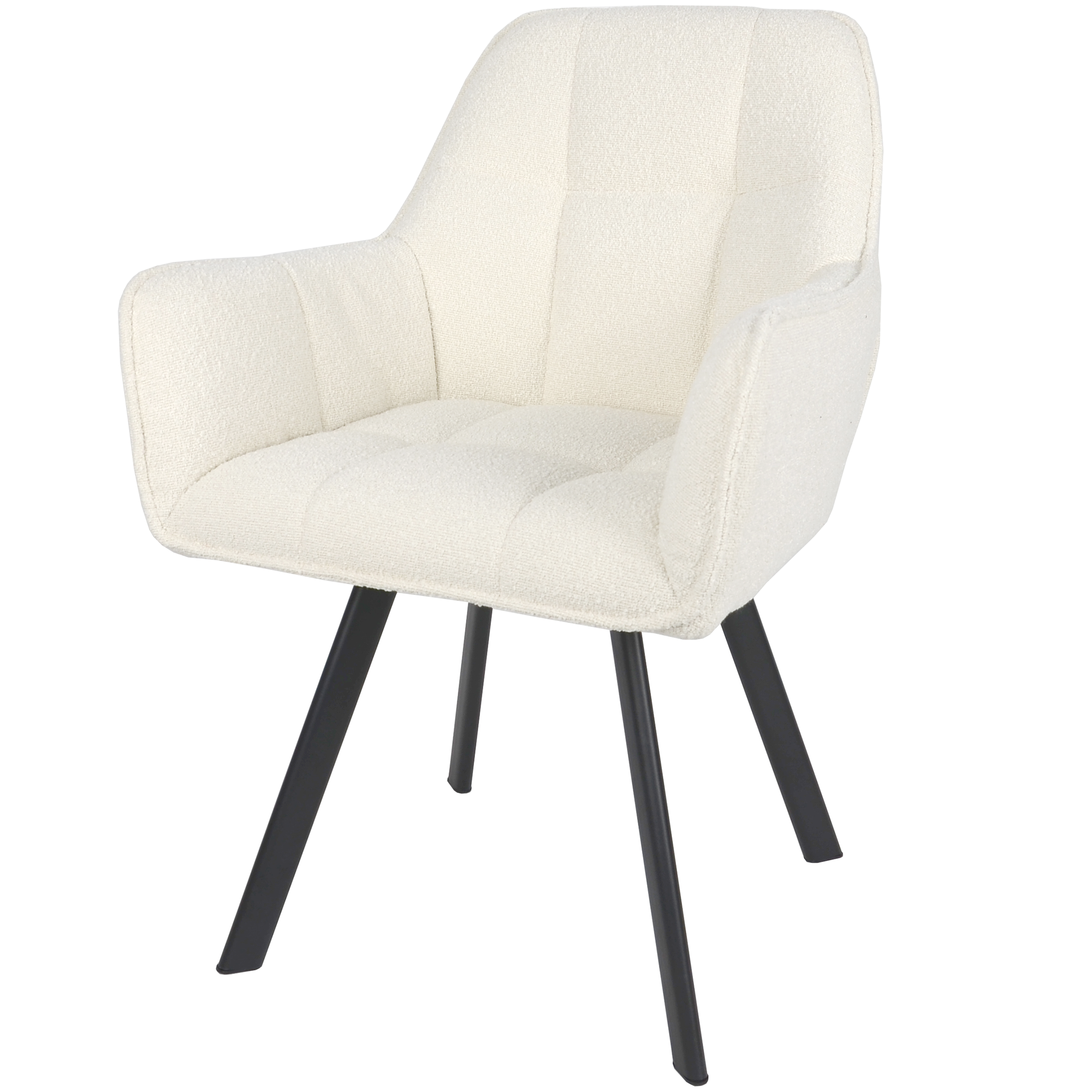 Стул Intarsio Gabriel поворот 180° Черный/Белый