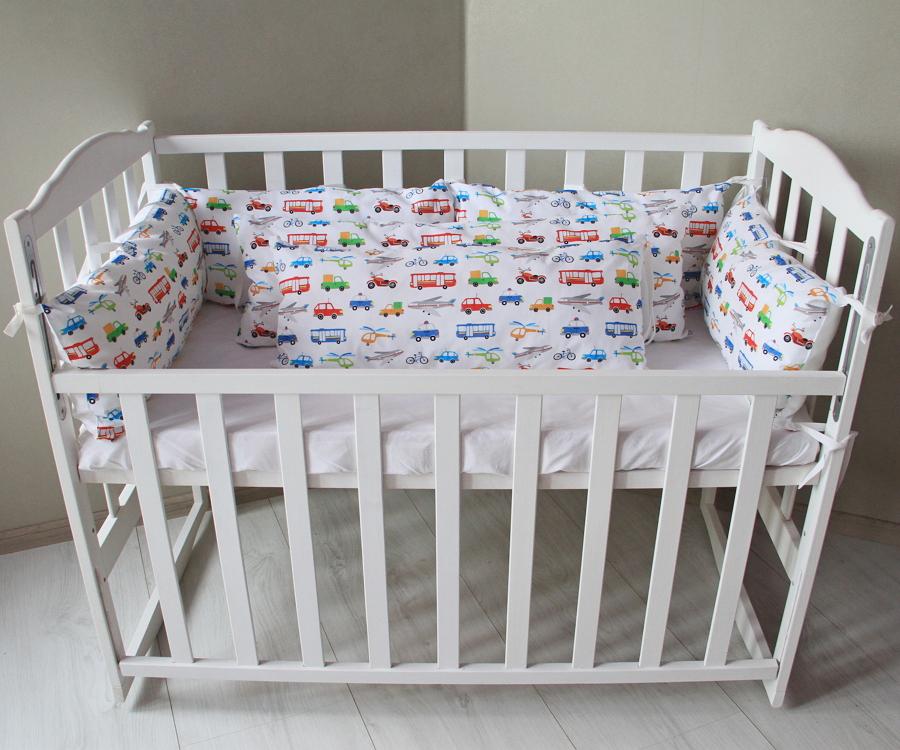 Бортики в детскую кроватку Transport 30х60 см 6 шт (LAM21)