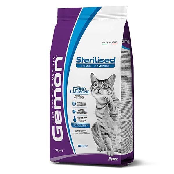 Корм для кошек сухой GEMON Cat Sterilised тунец с лососем 2 кг (000025788)