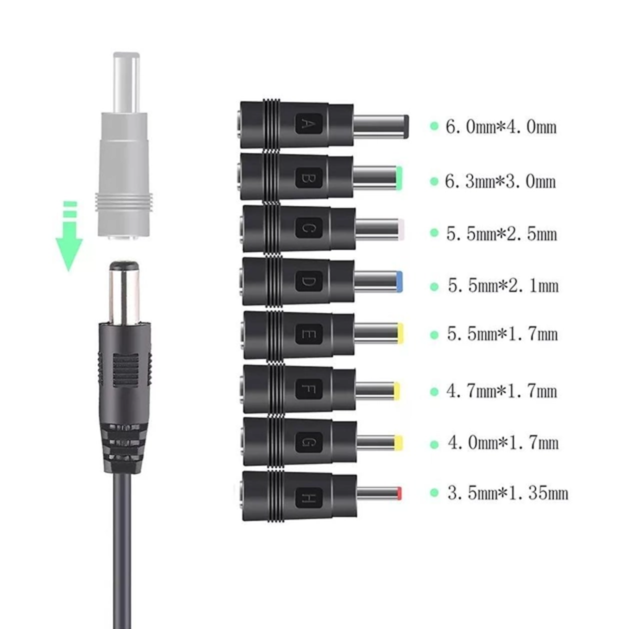 Кабель для роутера от повербанка с преобразователем USB DC 5,5 с 5 V на 9 V и 12 V 8 переходников (13ee2486) - фото 2