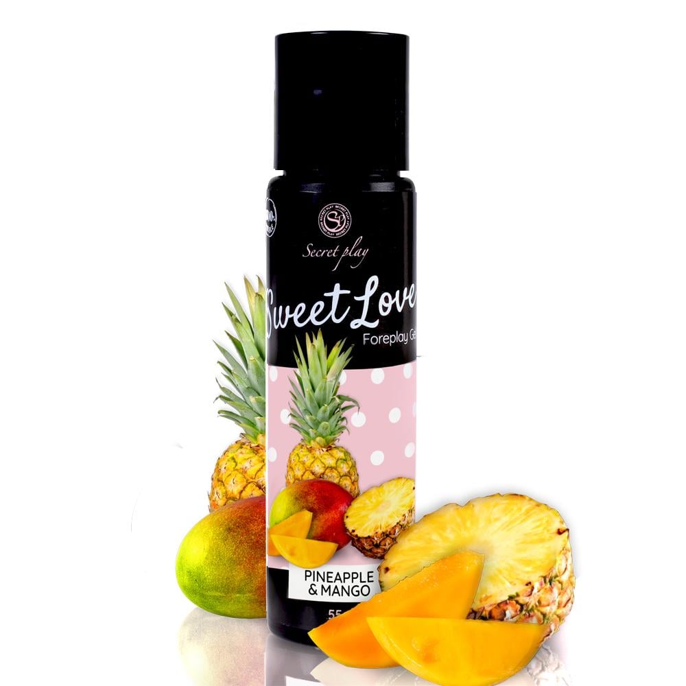 Вкусовой лубрикант Secret Play Mango & Pineapple Gel 60 мл - фото 4