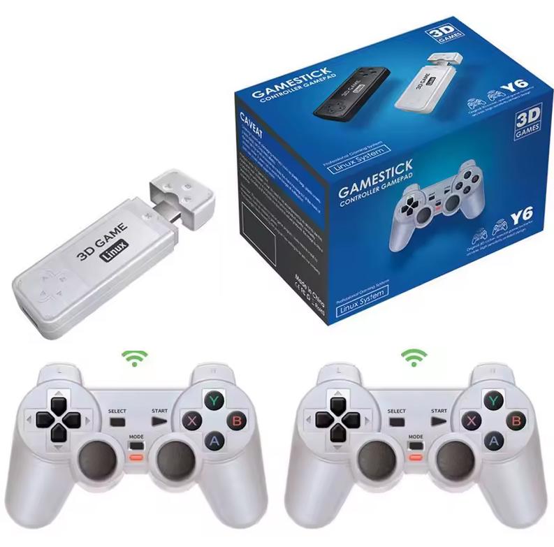 Ігрова консоль Linux Y6 Powkiddy Boyhom 128Gb 11000+ добірних ігор/батарейки для контролерів 4 шт. (1583)