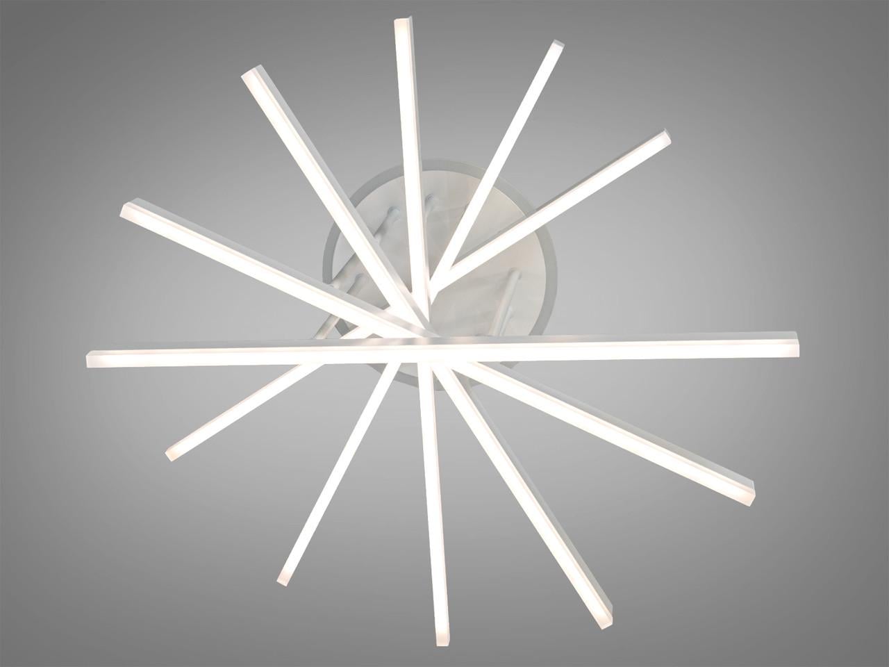 Люстра світлодіодна для вітальні 7010WH LED 3color dimmer з пультом 102 Вт Білий (2957216507)