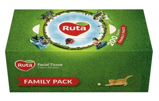 Серветки косметичні Ruta Family Pack у пеналі 200 аркушів