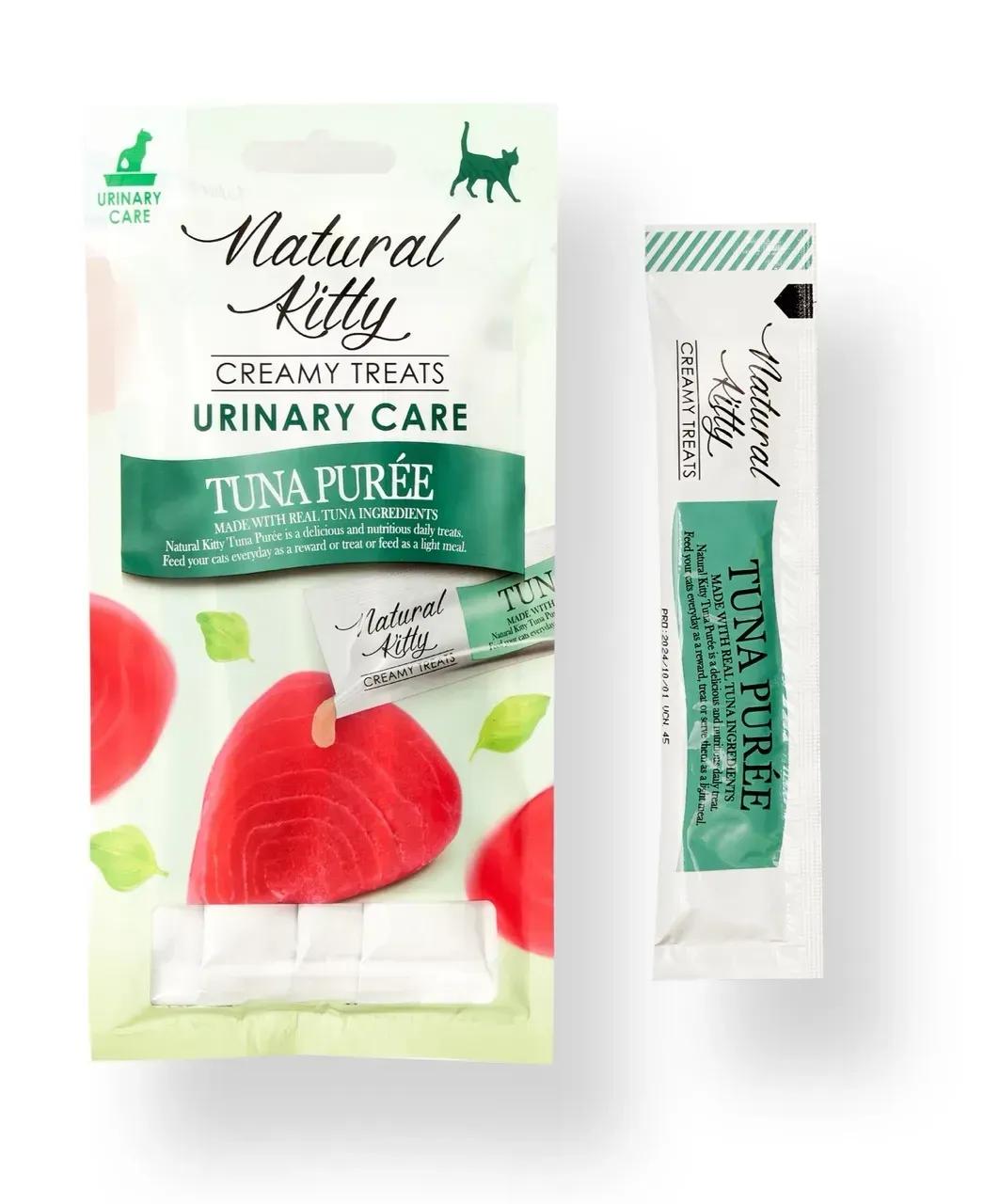 Ласощі для кішок Natural Kitty Functional Creamy Treat Tuna Puree Urinary Care з тунцем 4 шт. 12 г