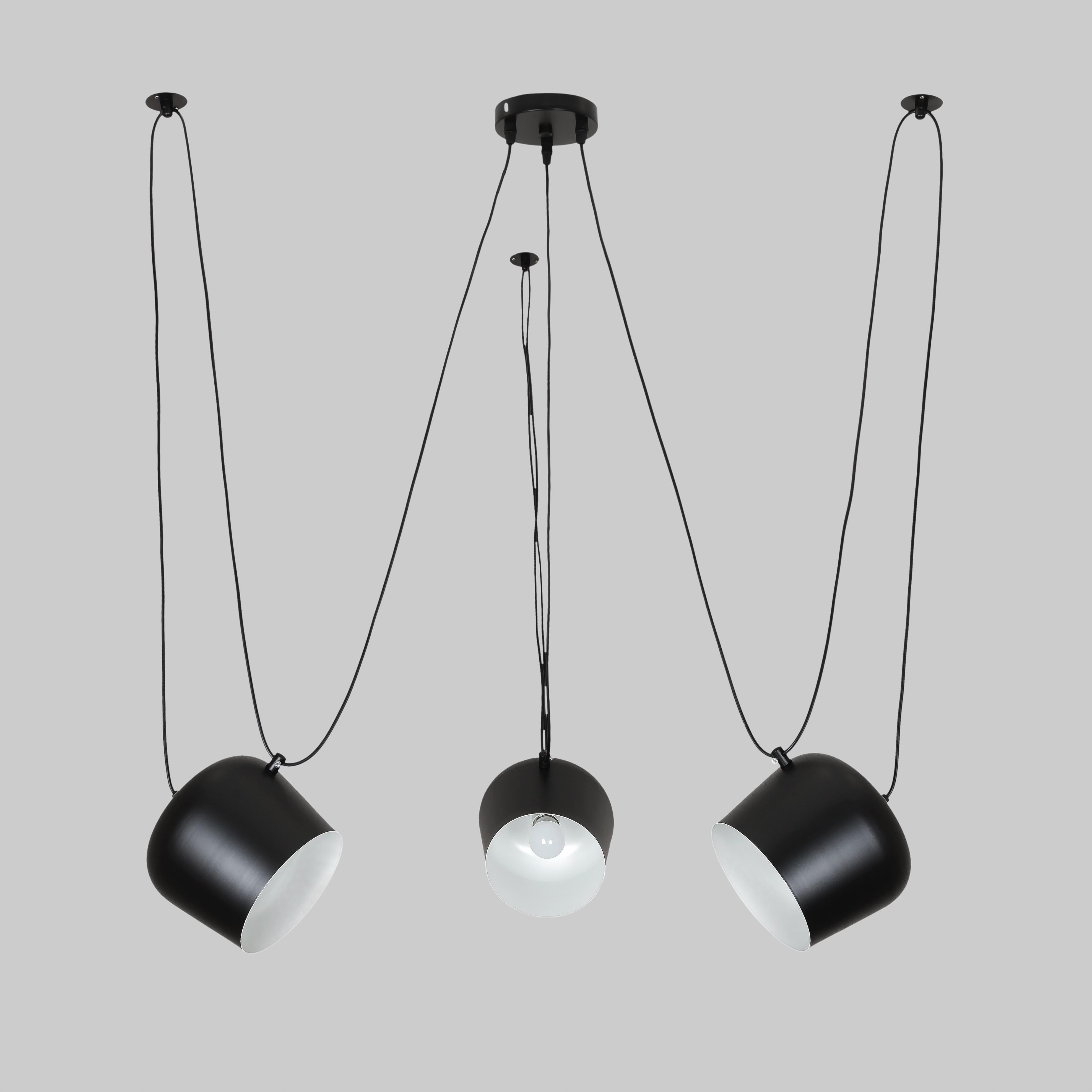 Люстра подвесная на 3 плафона Черный (61-LZ03-3-S BK)