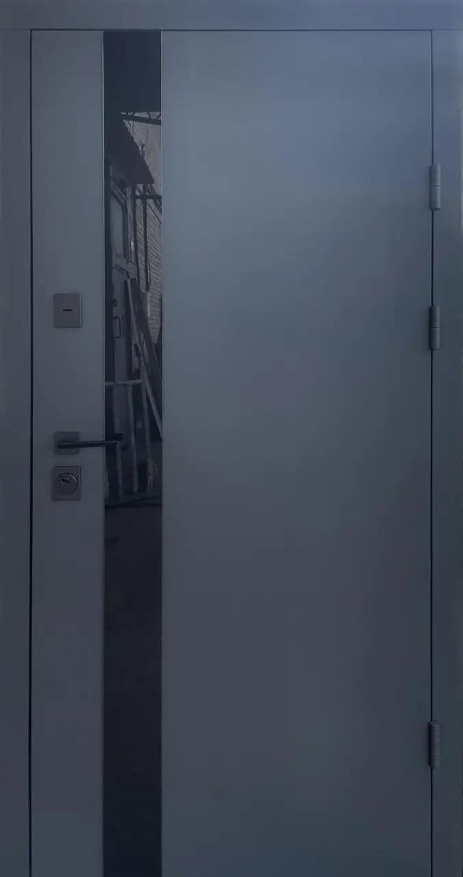 Дверь входная Qdoors Стрит Элегант металл Антрацит 7021 краска/МДФ белое дерево 950 (2429602844)