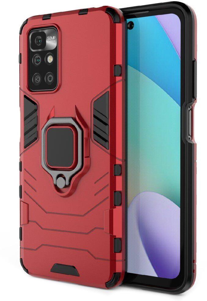 Протиударний чохол Transformers для Xiaomi Redmi 10 (підставка кільце) Red (24143-2D)