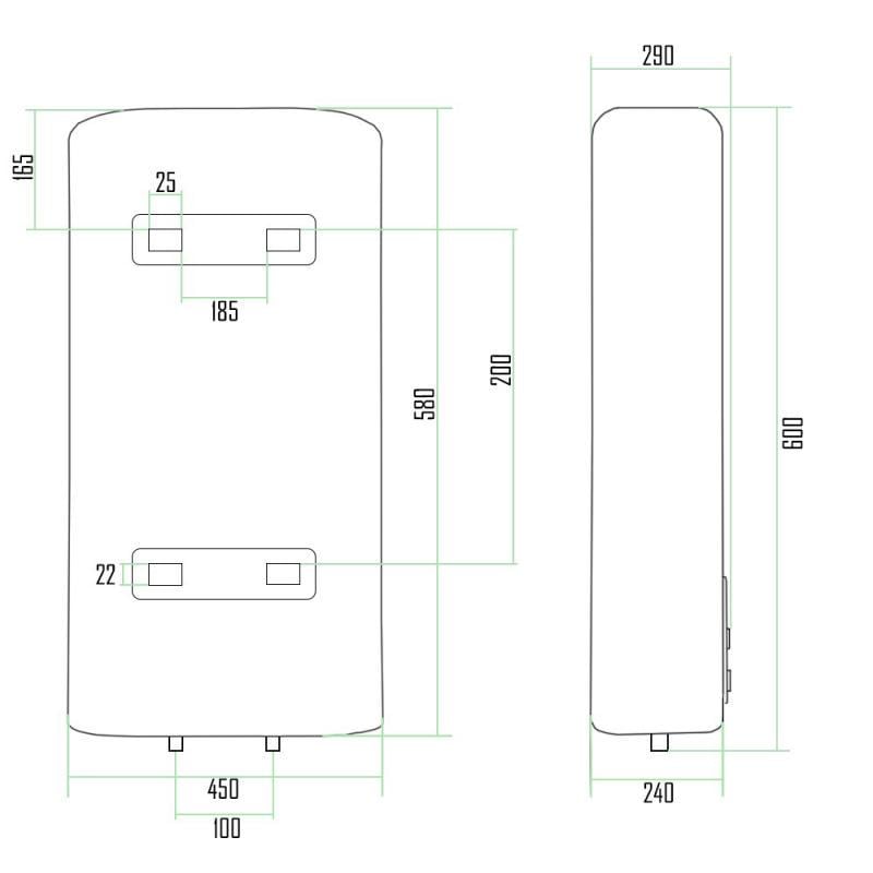 Водонагрівач Thermo Alliance DT30V20GPDD/2 сухий ТЕН 2 кВт 0,8+1,2 30 л (VRM00046725) - фото 2