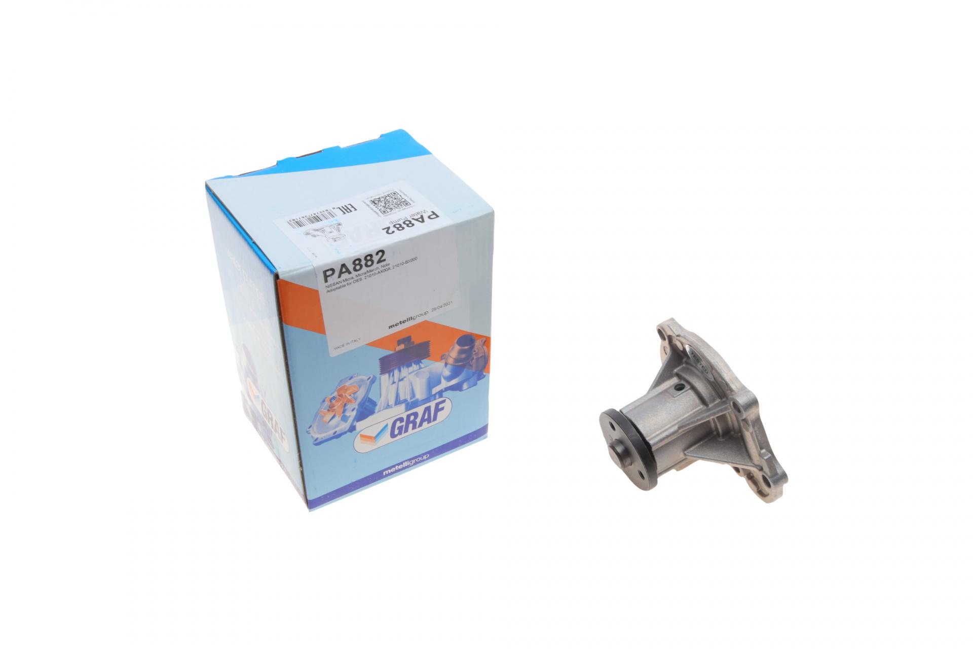 Помпа води Graf Nissan Micra III 1.0 16V/1.2 16V/1.3/1.4 16V 03-/Примітка 1.4 06-12 R/B 6 лоп PA882 (25590012)