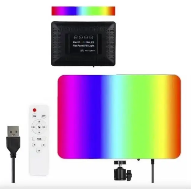 Лампа Led для студійного освітлення PM 26 RGB прямокутна (10260) - фото 2