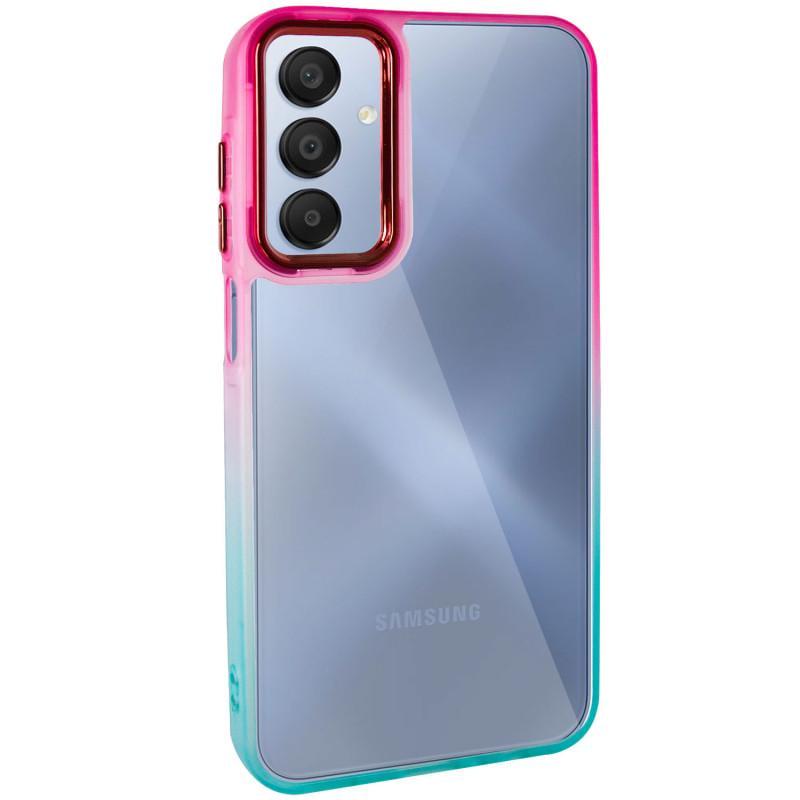 Противоударный Чехол TPU+PC Fresh sip series для Samsung Galaxy A24 4G Бирюзовый/Розовый