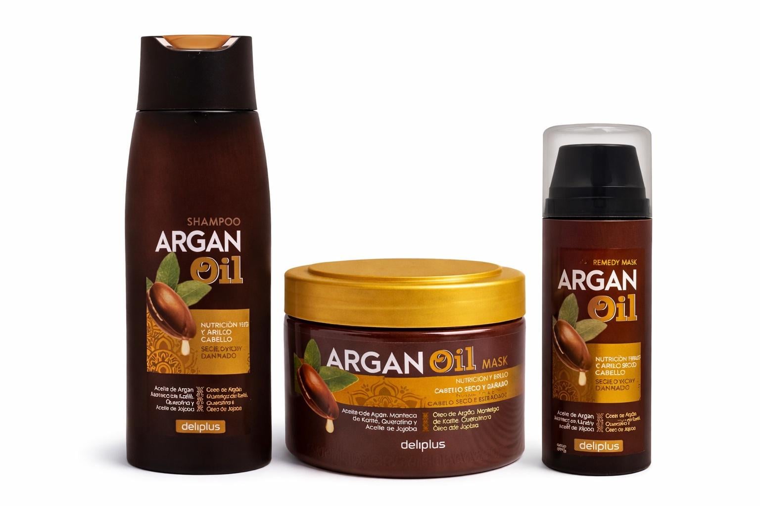 Набор по уходу за волосами с аргановым маслом Deliplus Argan Oil